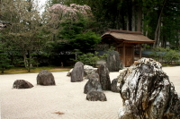 岸田一彦　「寺院の庭」