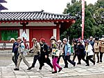 四天王寺を出発