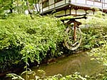松尾大社名水の畔の水車