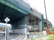 名神・大山崎から京都縦貫道へ通じる新道の工事